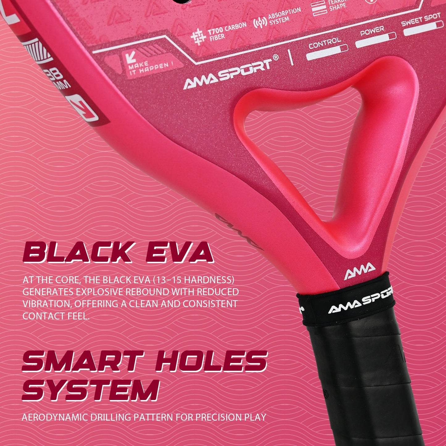 Nova Balance Women's Padel Racket - Rose Pink