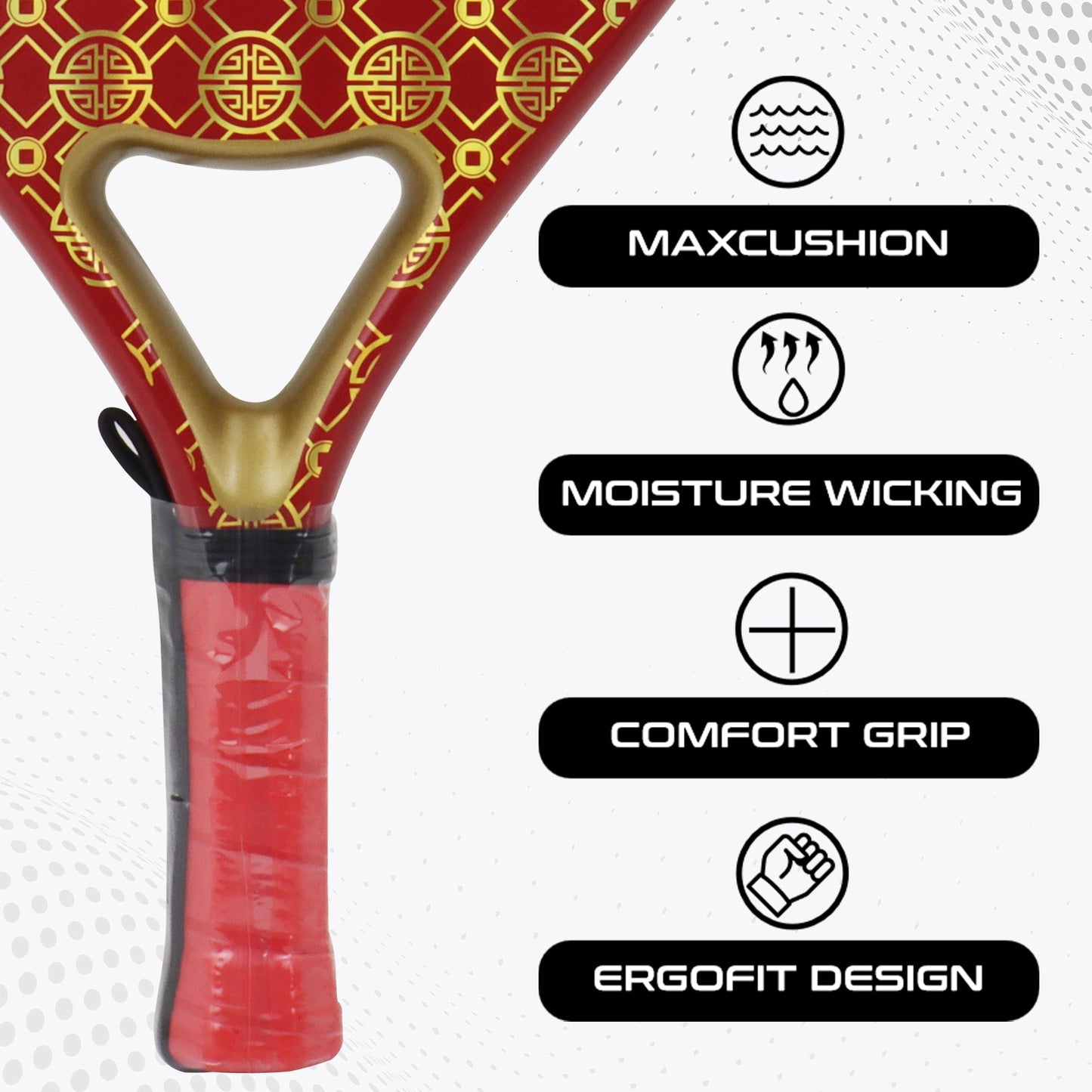 Luna Control Women's Padel Racket - Cherry Red