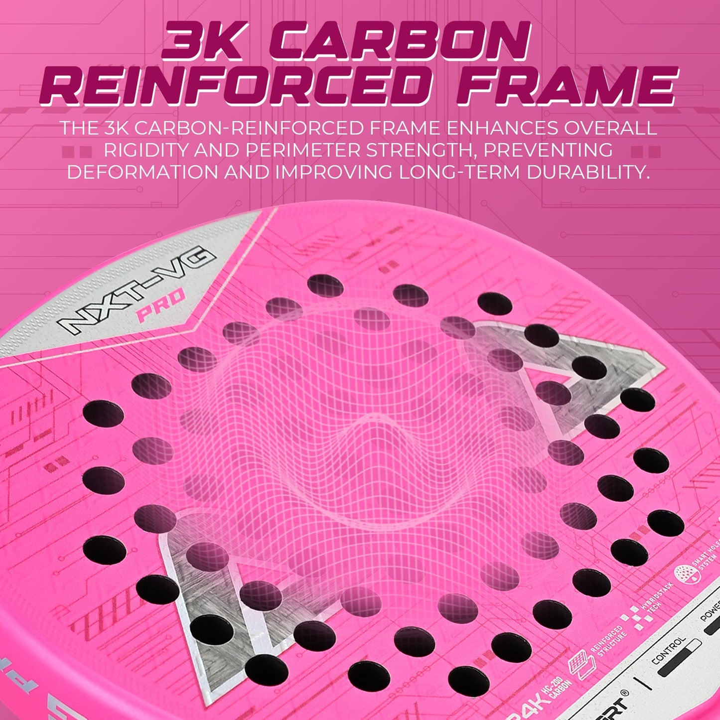 Stella Power Women's Padel Racket - Blush Pink