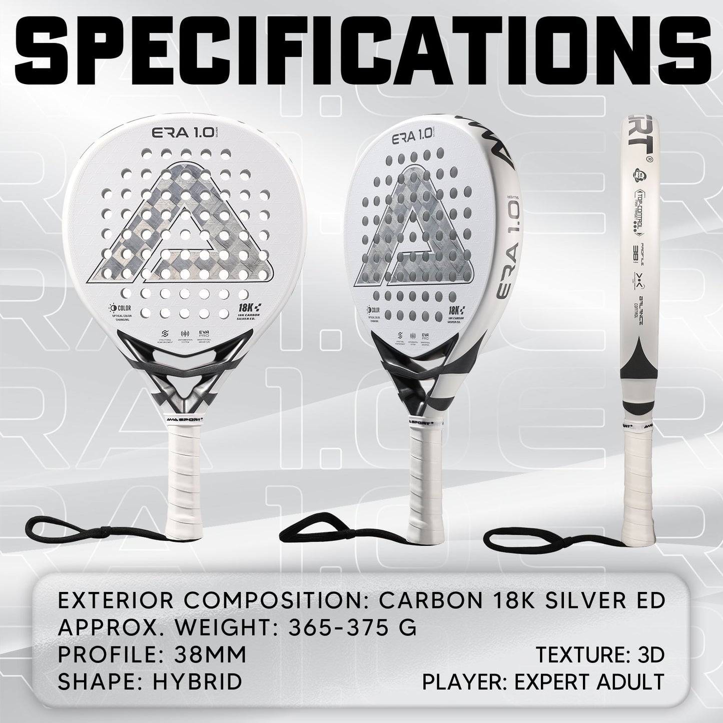 Luna Control Women's Padel Racket - Rose Pink