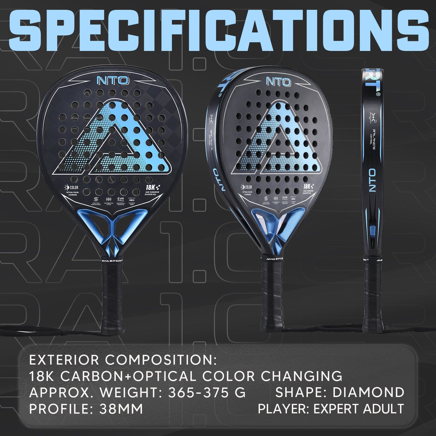 Stella Power Women's Padel Racket - Ocean Blue