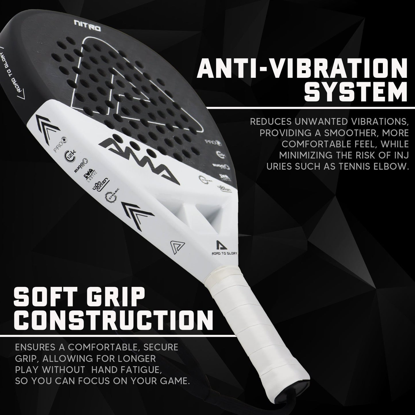 Luna Control Women's Padel Racket - Pure White