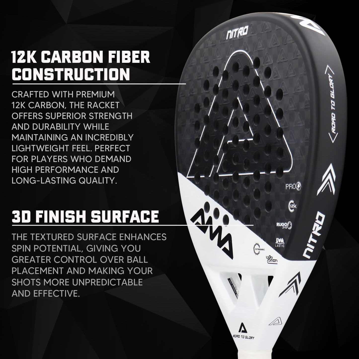Luna Control Women's Padel Racket - Pure White
